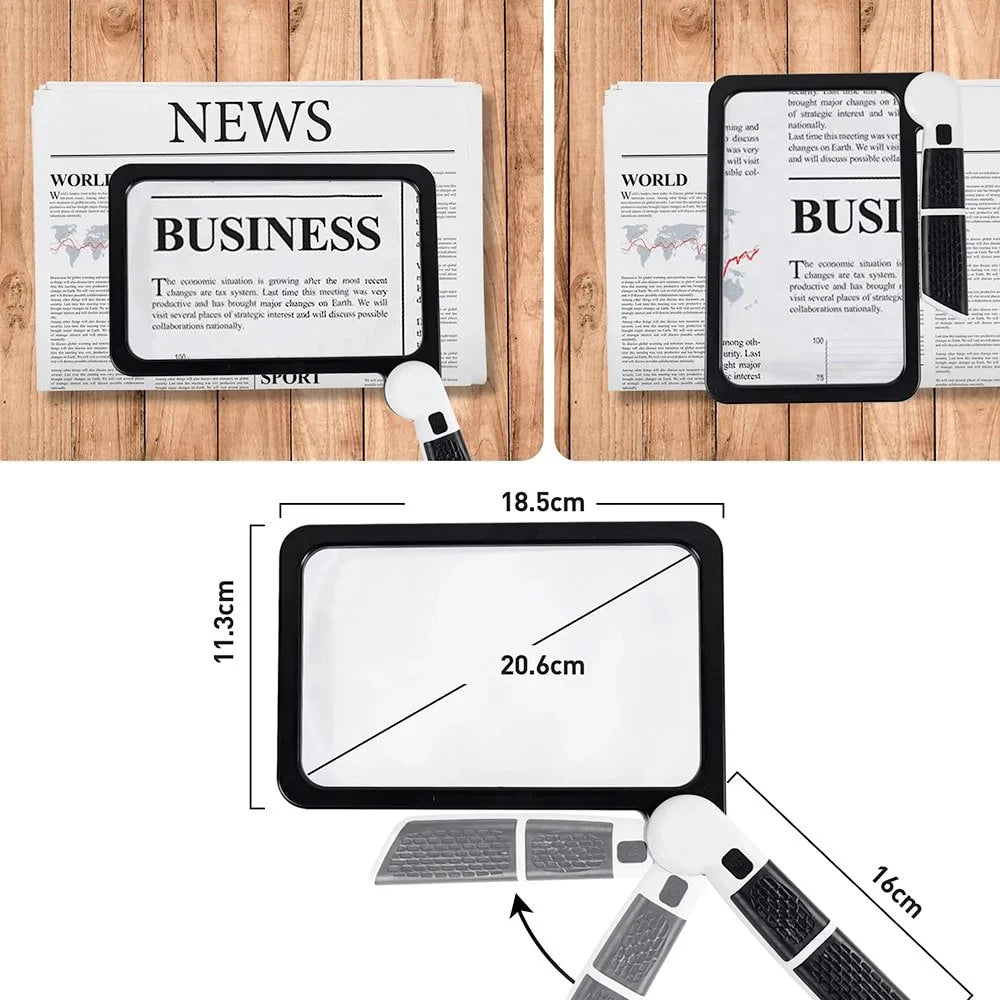 Magnifying Glass 5x Dimmable LED Foldable Design