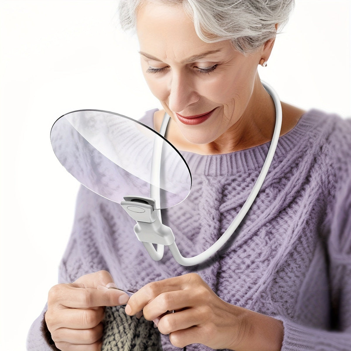 Magnifying Glasses Hands-Free Flexible Gooseneck 5x Magnification
