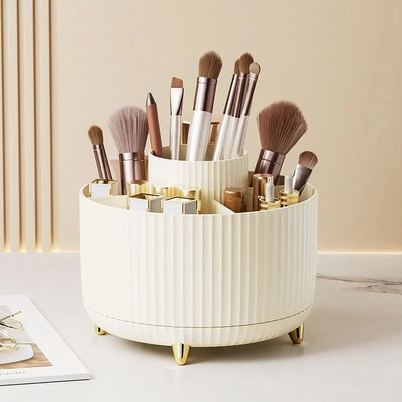 Makeup Organizer 360° Rotating Carousel 5 Compartments