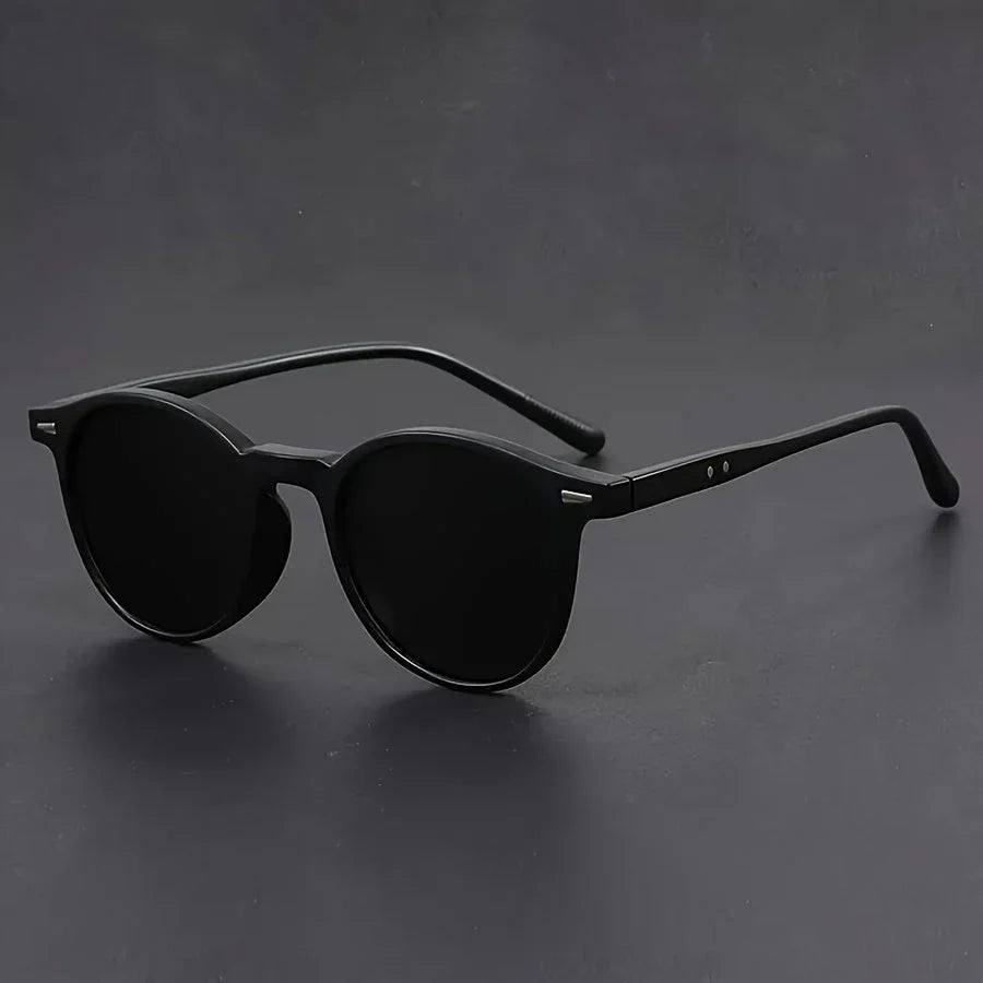 Men's Round Sunglasses Lightweight Polycarbonate UV Lenses