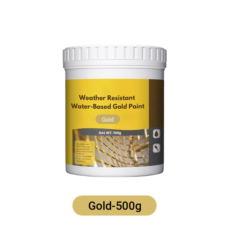 Metallic Paint Gold Water-Based & Weather-Resistant