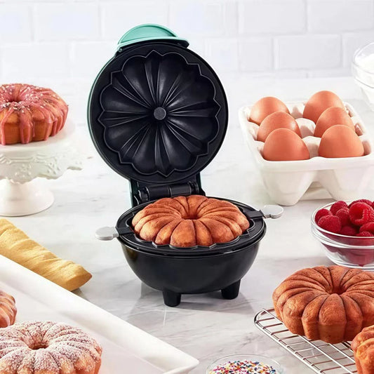 Mini Bundt Cake Maker Non-Stick Compact Fast-Heating