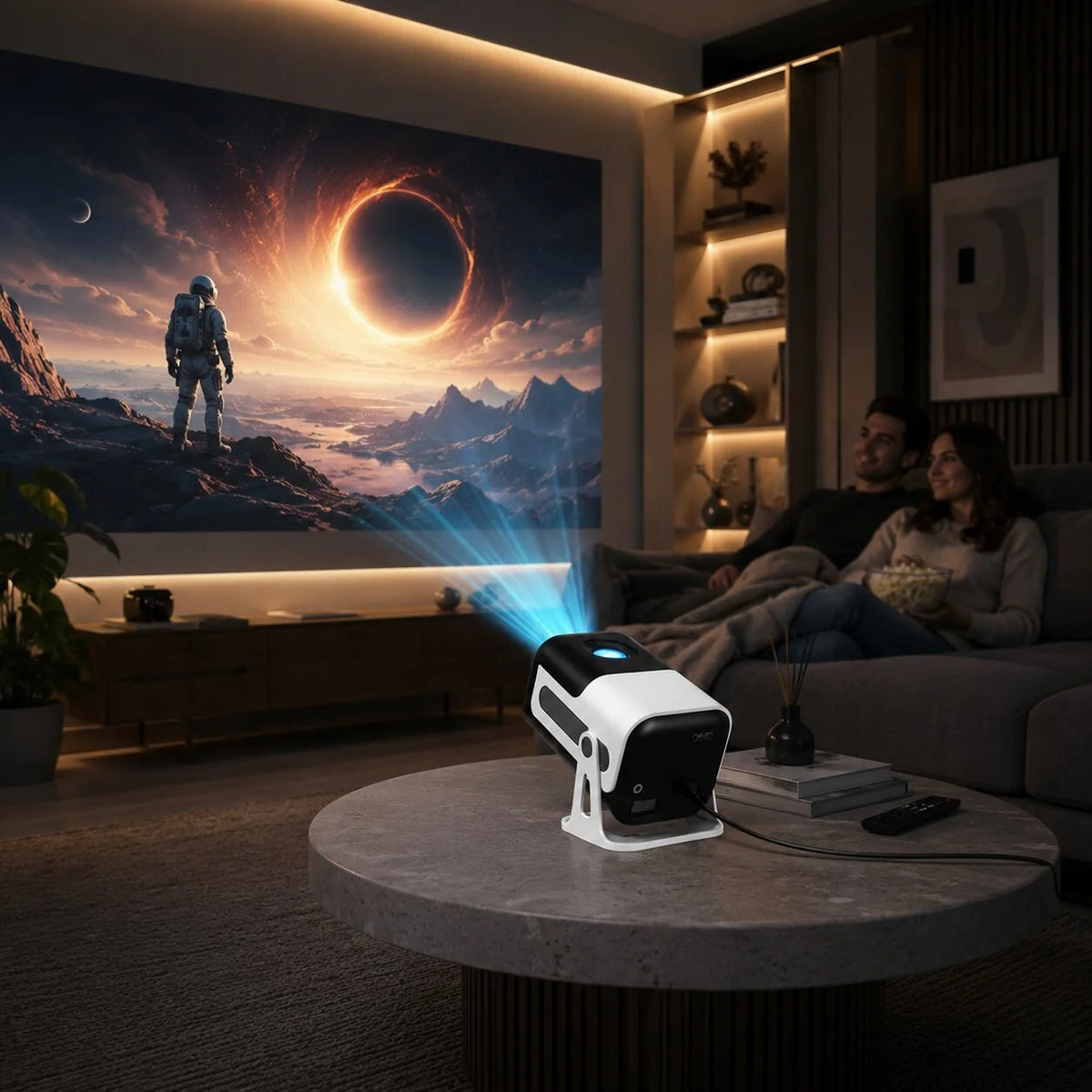 Mini Projector 720p Native WiFi & Bluetooth Portable