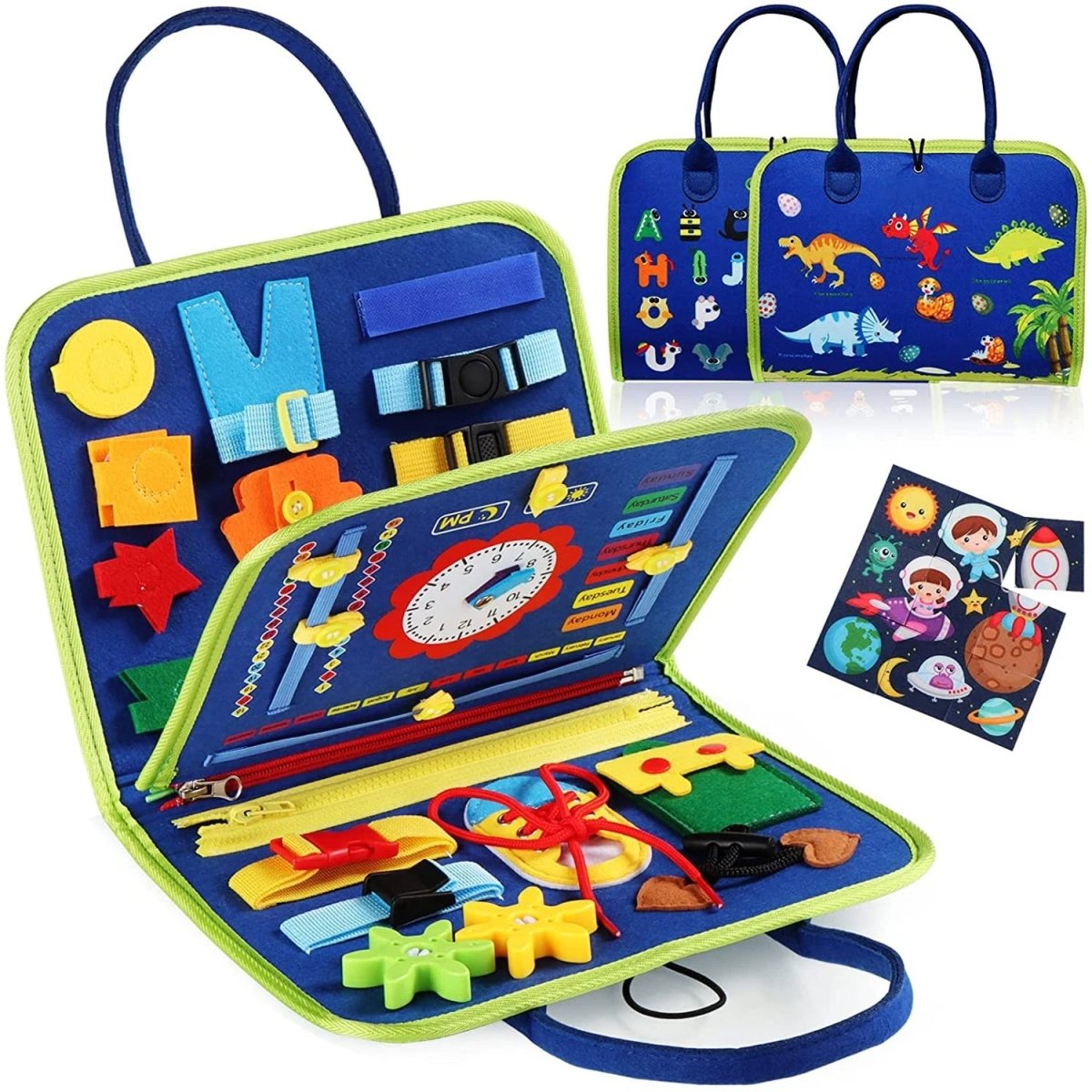 Montessori Sensory Board Wool 15 Activities