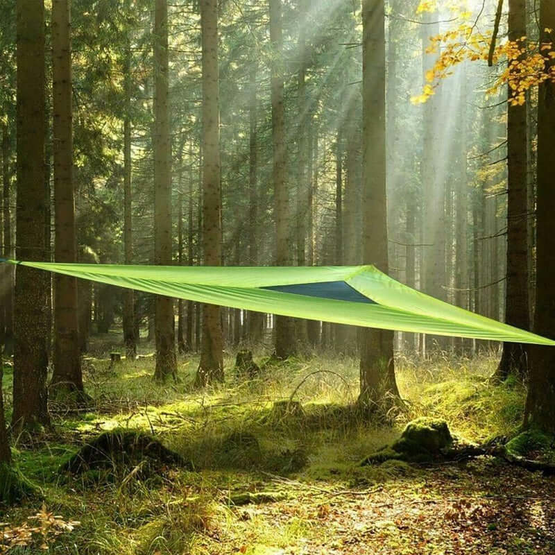 Multi-Person Hammock Triangular 3-Point Suspension Breathable Mesh