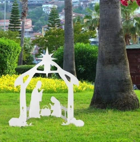 Nativity Set Weather-Resistant Outdoor Silhouette Display
