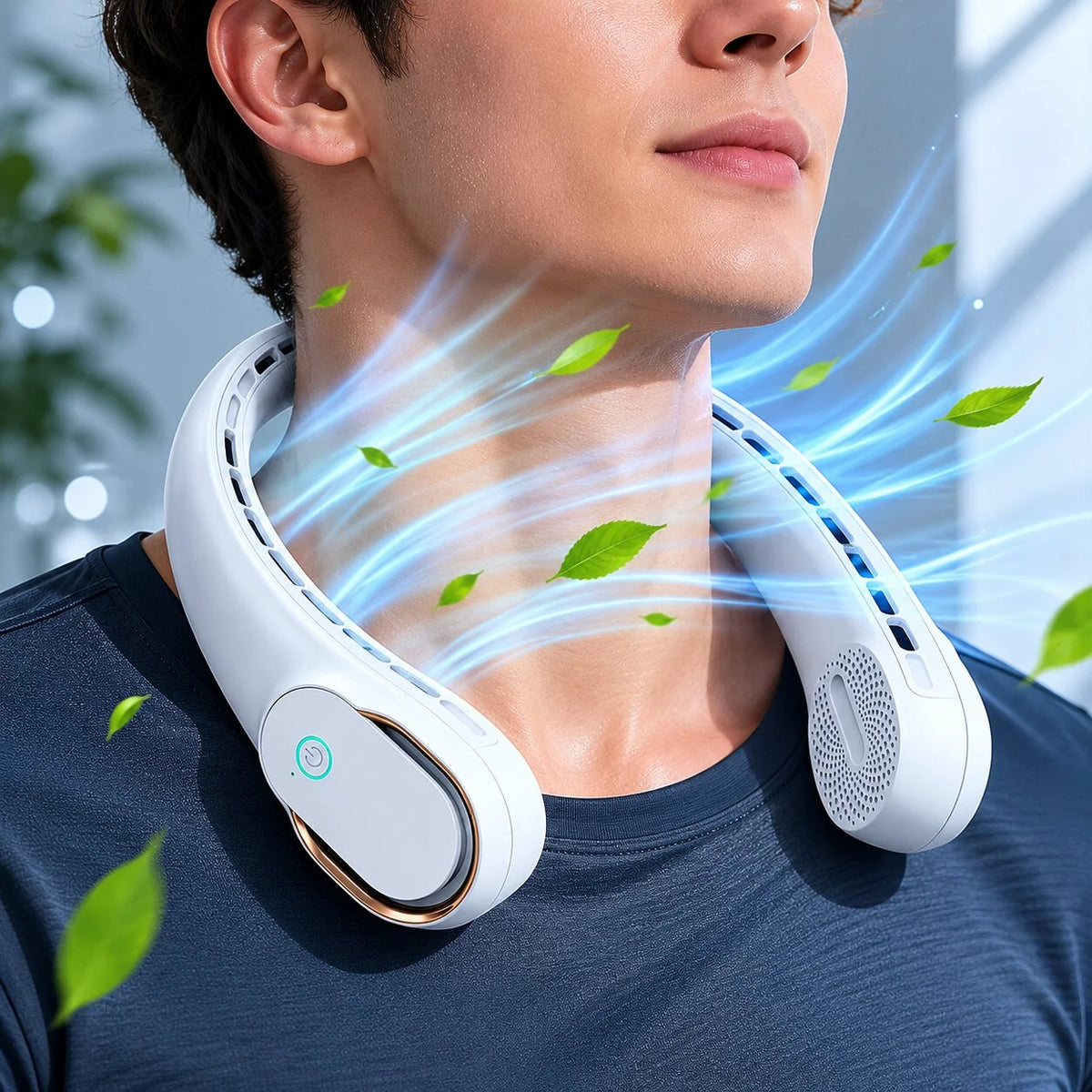 Neck Fan Bladeless USB Rechargeable 3 Speeds