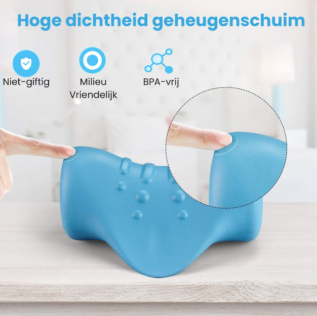 Neck Support Pillow Ergonomic Curved Pressure Points Lightweight