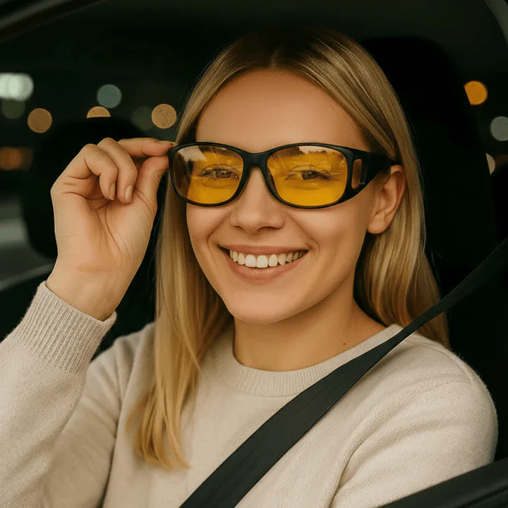Night Driving Overglasses Polarized Yellow Fits Over Prescription Glasses