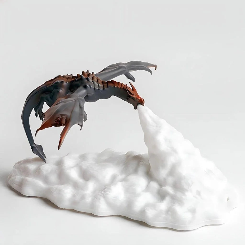 Night Light Dragon Fire-Breathing Warm Orange LED Cloud Base