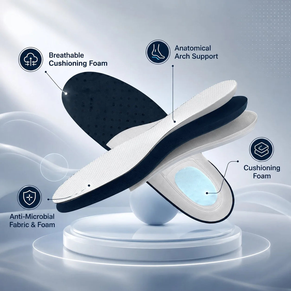 Orthopaedic Sneakers Wide Toe Box & Cushioned Heel