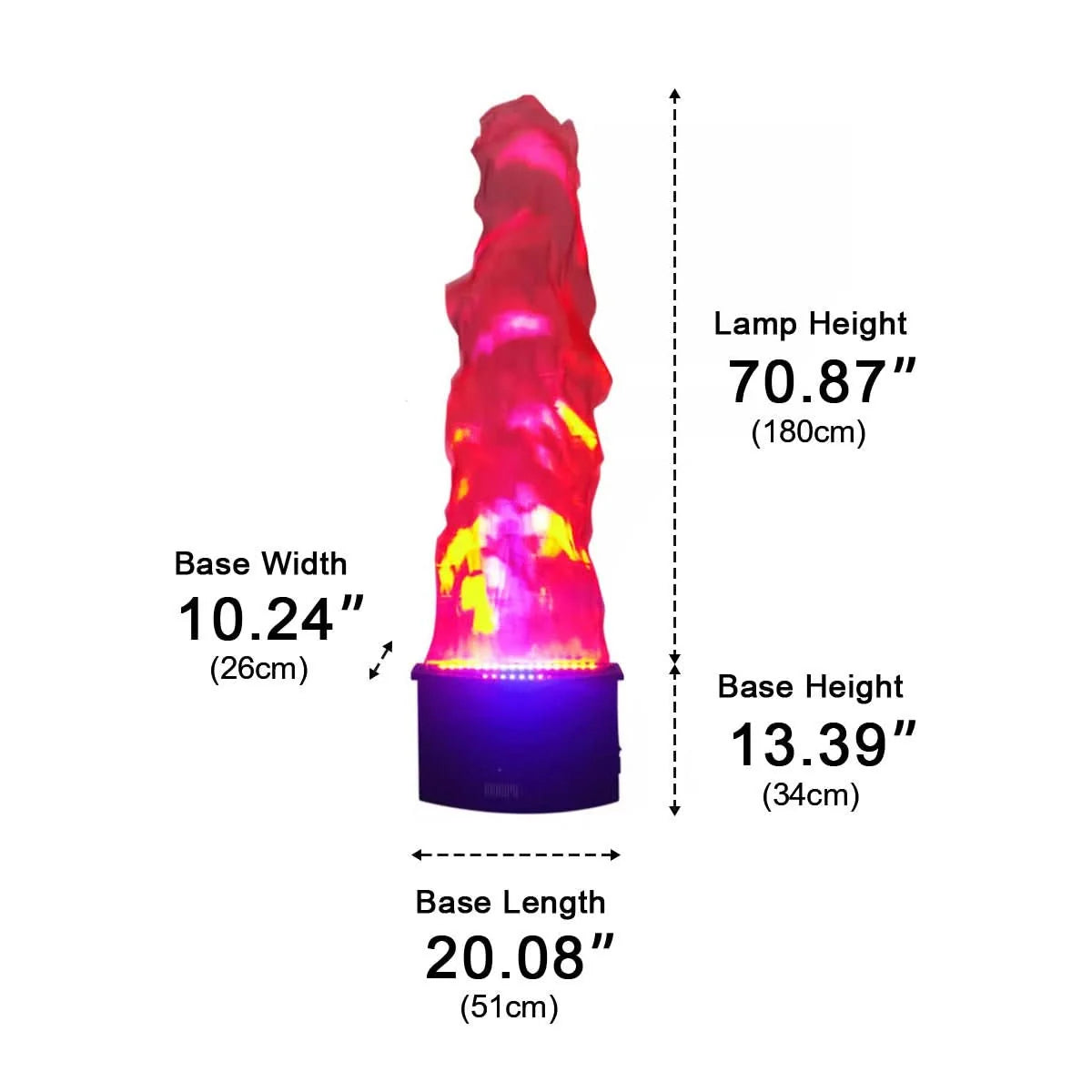 Outdoor Flame Lamp Realistic LED Rechargeable & Mains Power
