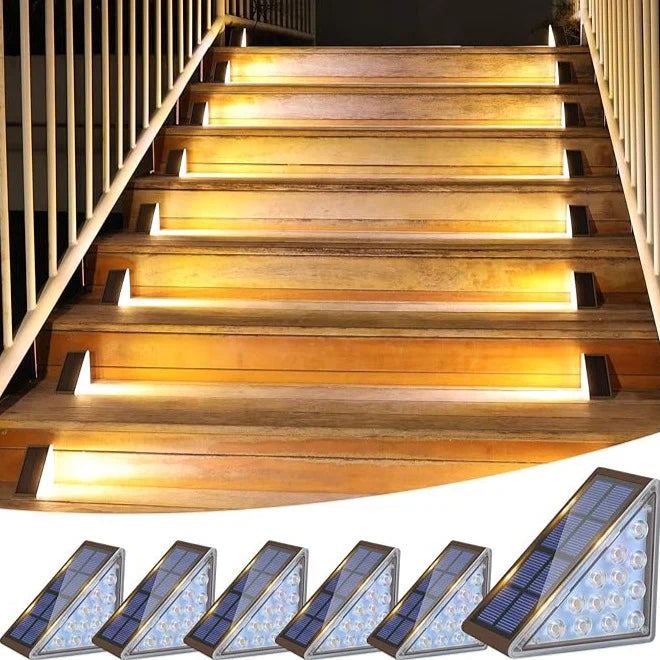 Outdoor Step Lights Solar Warm White IP67