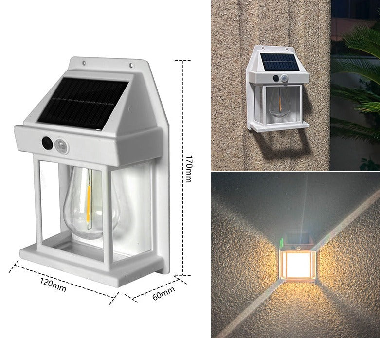 Outdoor Wall Lantern Solar Motion Sensor Set Of 2