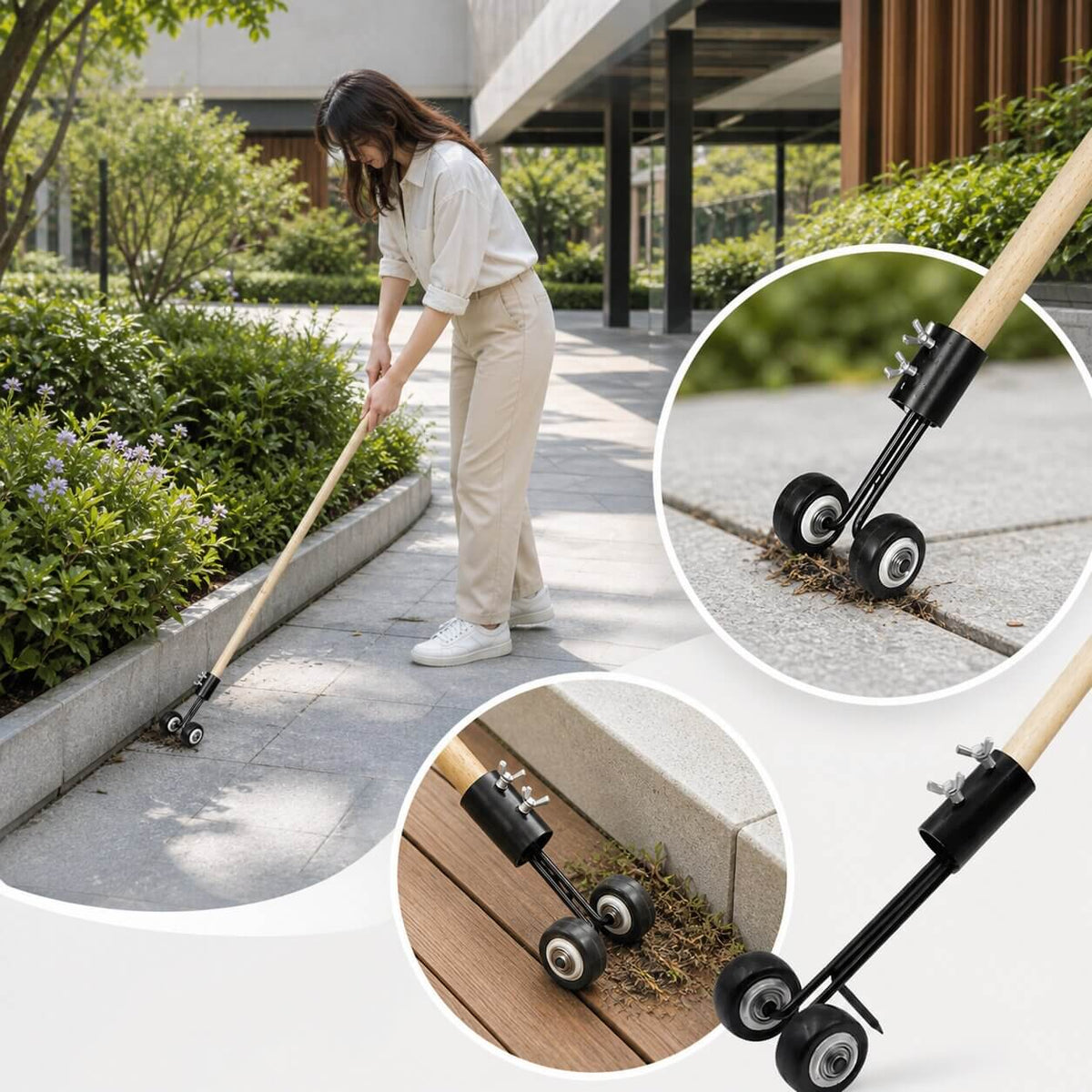 Paver Weed Remover Tool Iron Narrow-Joint Ergonomic Grip