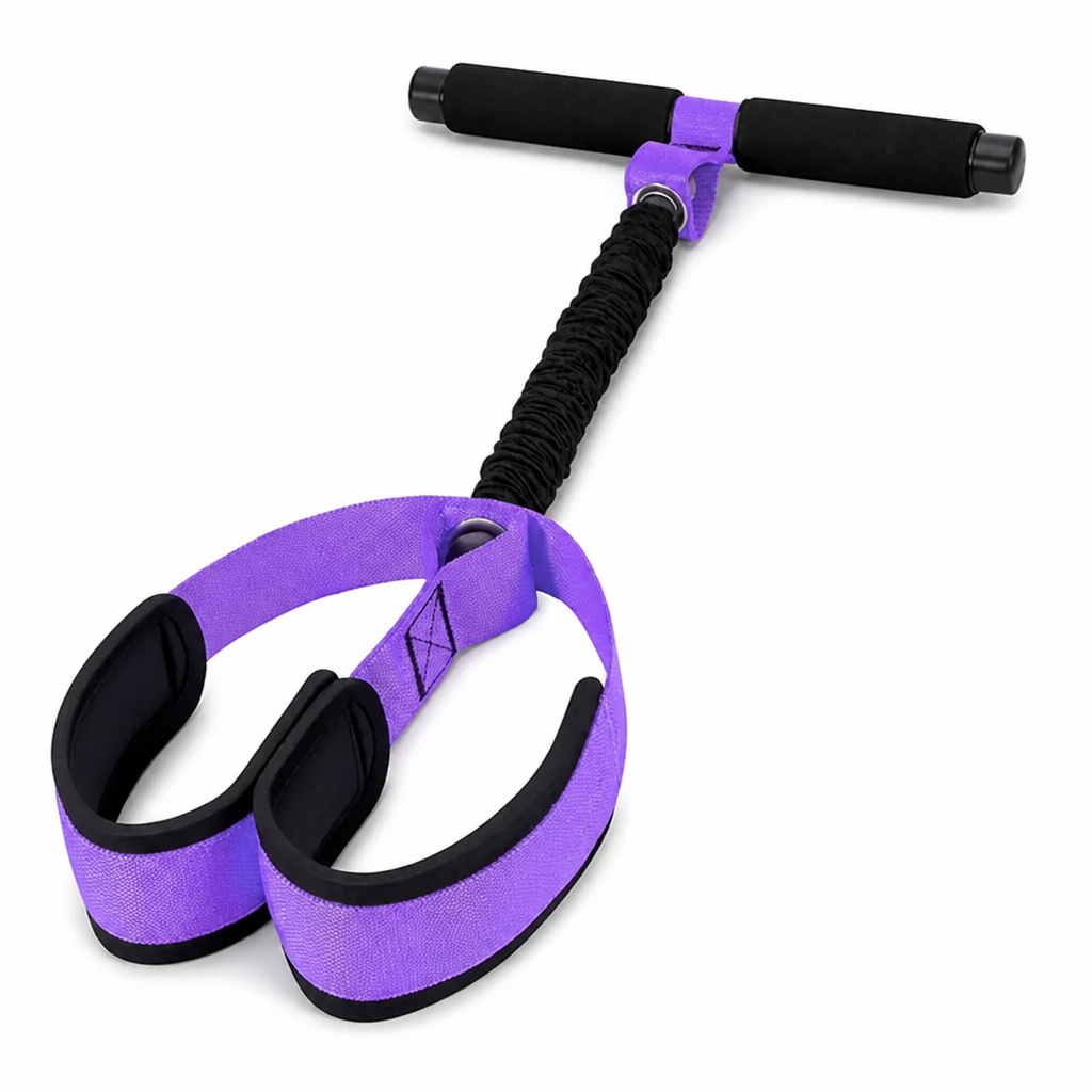 Pedal Resistance Band Foam Handlebar Dual Padded Foot Loops