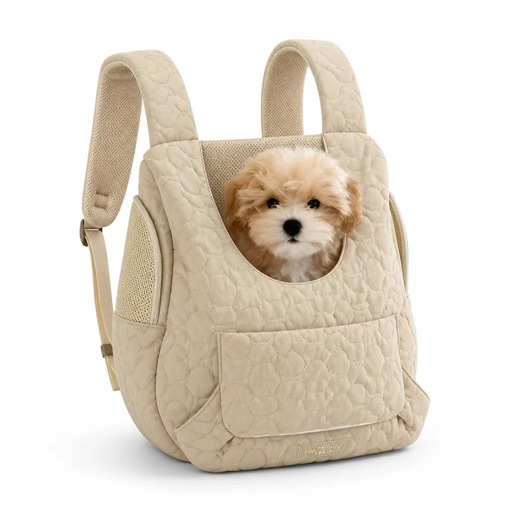Pet Carrier Backpack Water-Resistant Oxford Vent Mesh Internal Leash