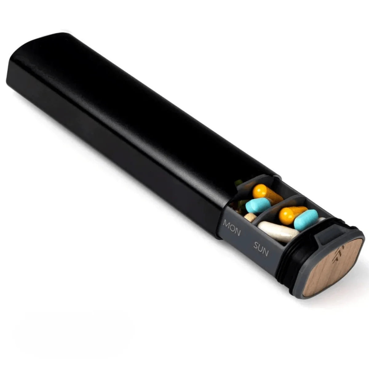Pill Organizer 7 Compartments BPA-Free Travel Design