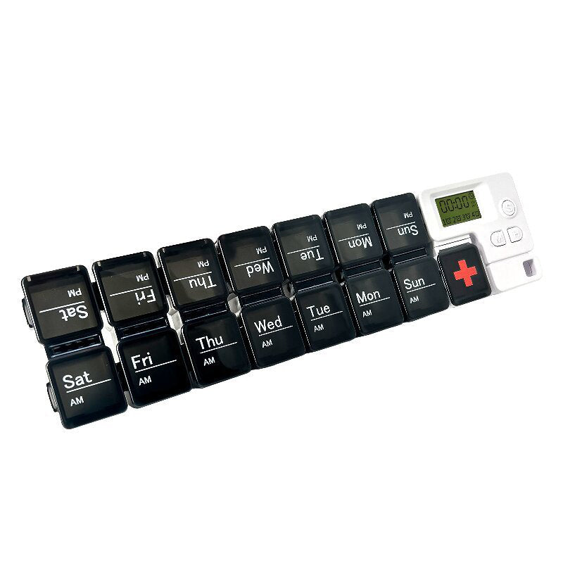 Pill Organizer Digital 4 Daily Alarms Backlit LCD
