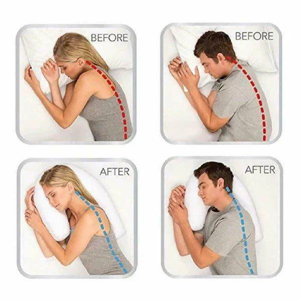 Pillow Memory Foam Ear Cutout Breathable Removable Cover