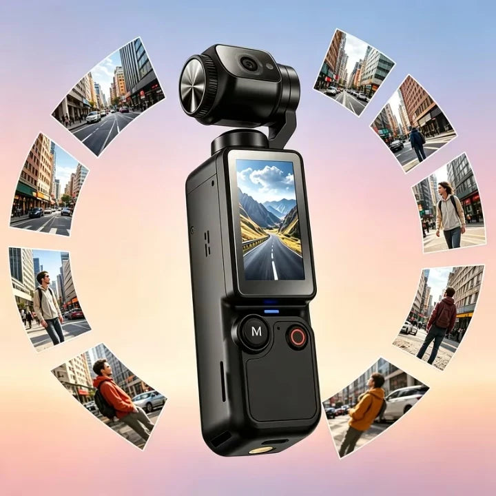 Pocket Camera 1080P Image Stabilization Foldable Touchscreen