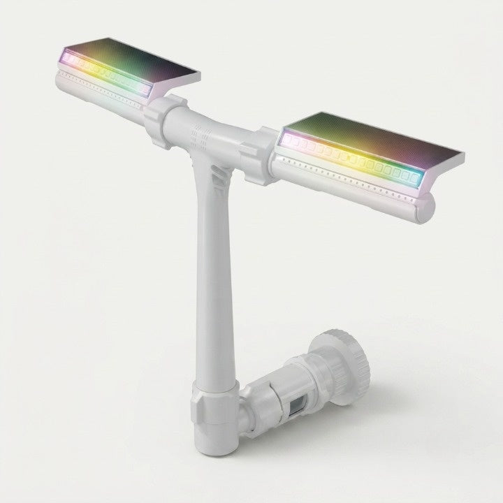 Pool Fountain Solar-Powered Double-Arch Jets RGB LED