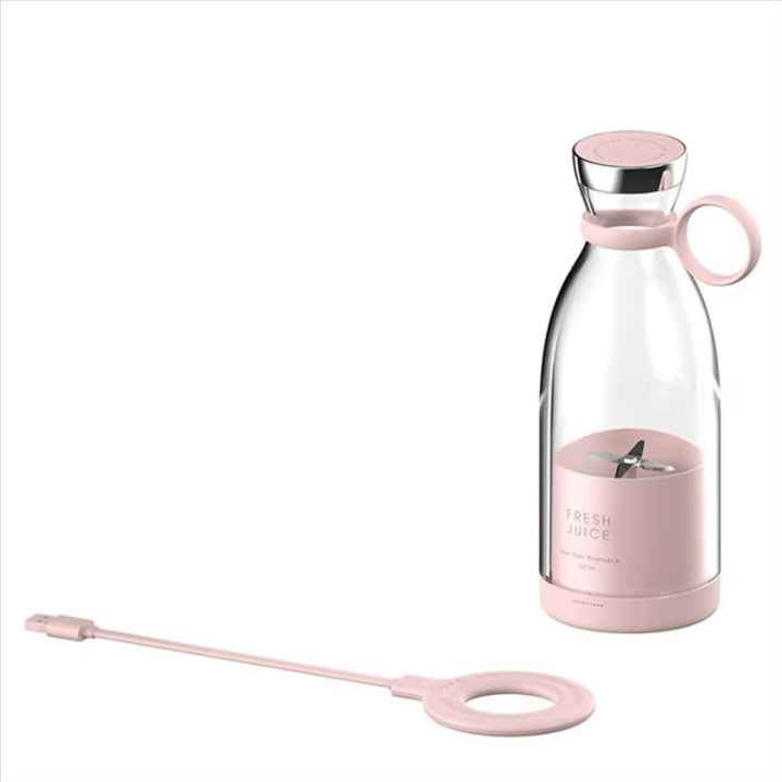 Portable Blender Glass Bottle Stainless Steel Blades USB Rechargeable