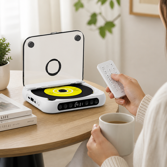 Portable CD Player Bluetooth Streaming Remote & Track Display