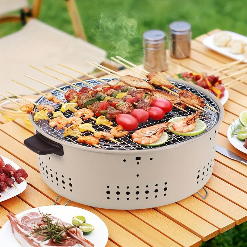 Portable Charcoal Grill Ventilated Body Foldable Legs