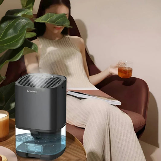 Portable Dehumidifier Transparent Water Tank Compact Tabletop