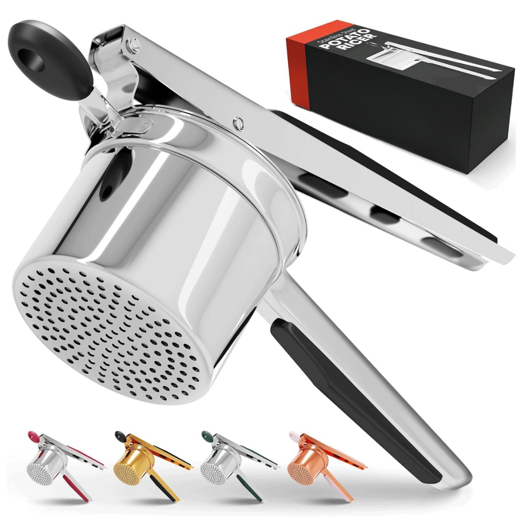 Potato Ricer Stainless Steel Fine Plate 15 Oz Capacity