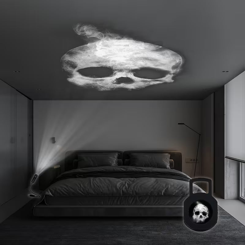 Projector Lamp Rotatable Skull Projection USB Powered