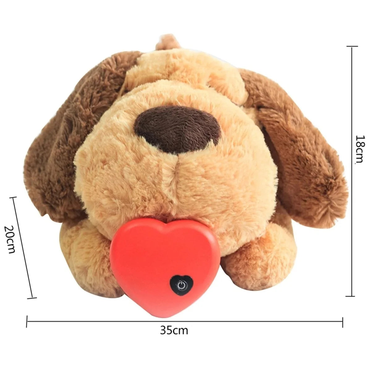 Puppy Plush Toy Simulated Heartbeat Soft & Washable Fabric
