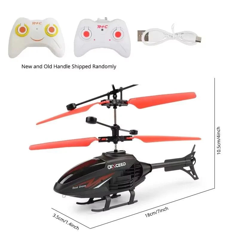RC Helicopter Gesture & Remote Control USB Rechargeable LED Lights