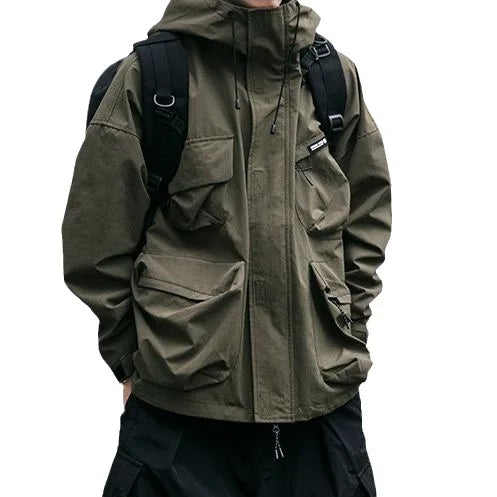 Rain Jacket Waterproof Lightweight Packable With Adjustable Hood