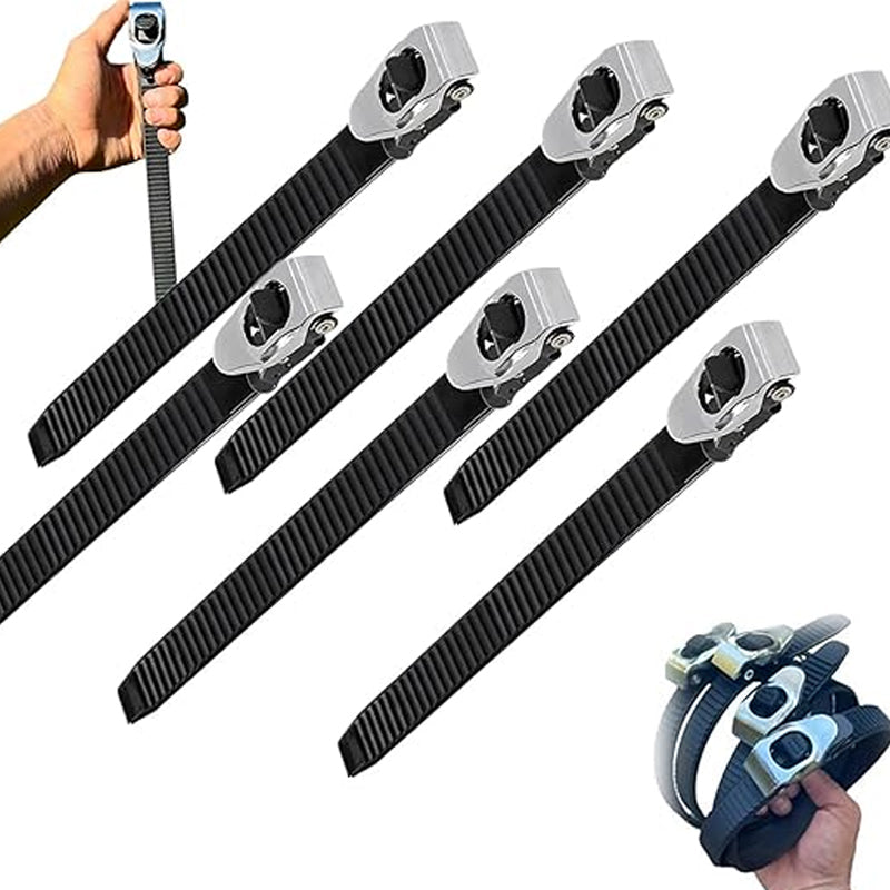 Ratchet Tie-Down Strap Heavy-Duty Polyester Rust-Resistant Steel Fittings