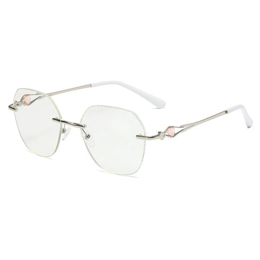 Reading Glasses Rimless Titanium Blue Light