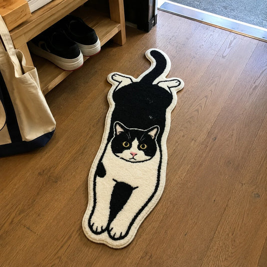 Rug Cat-Shaped Tufted Elongated 60 x 25 Cm