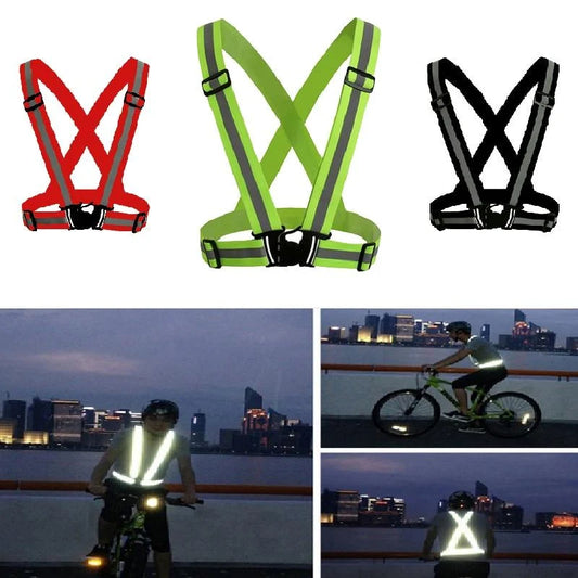 Safety Vest All-Around Reflective Stripes Adjustable Fit