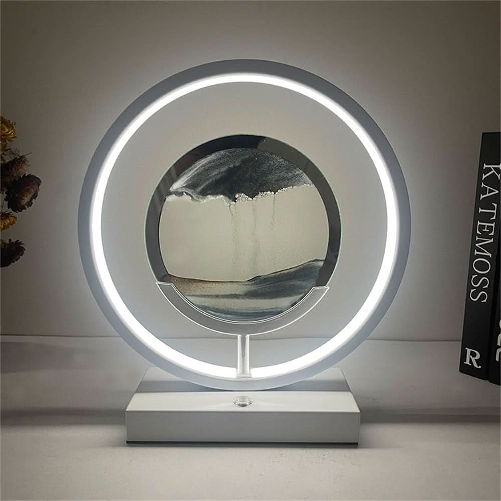 Sand Art Table Lamp Rotating 3D Sand USB Rechargeable LED Light