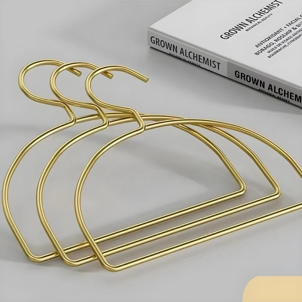 Scarf Hanger Curved Polished Aluminum Set of 4