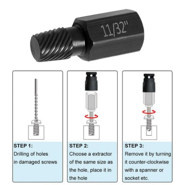 Screw Extractor Set Reverse Thread 20 Sizes