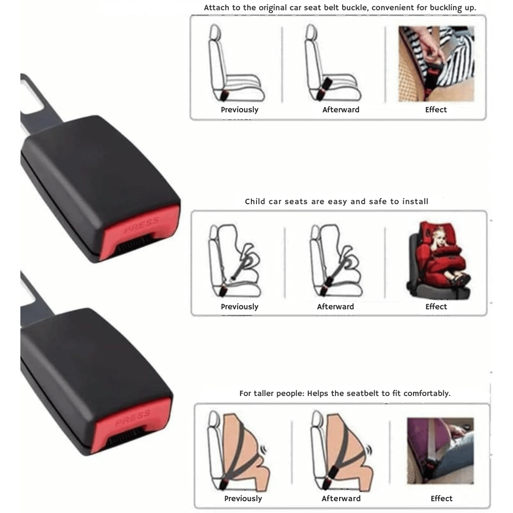 Seat Belt Extender Universal Stainless Steel 10 Inch