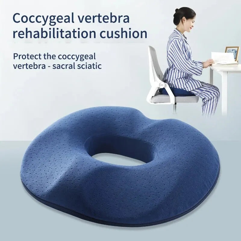 Seat Cushion Memory Foam Ergonomic Cutout