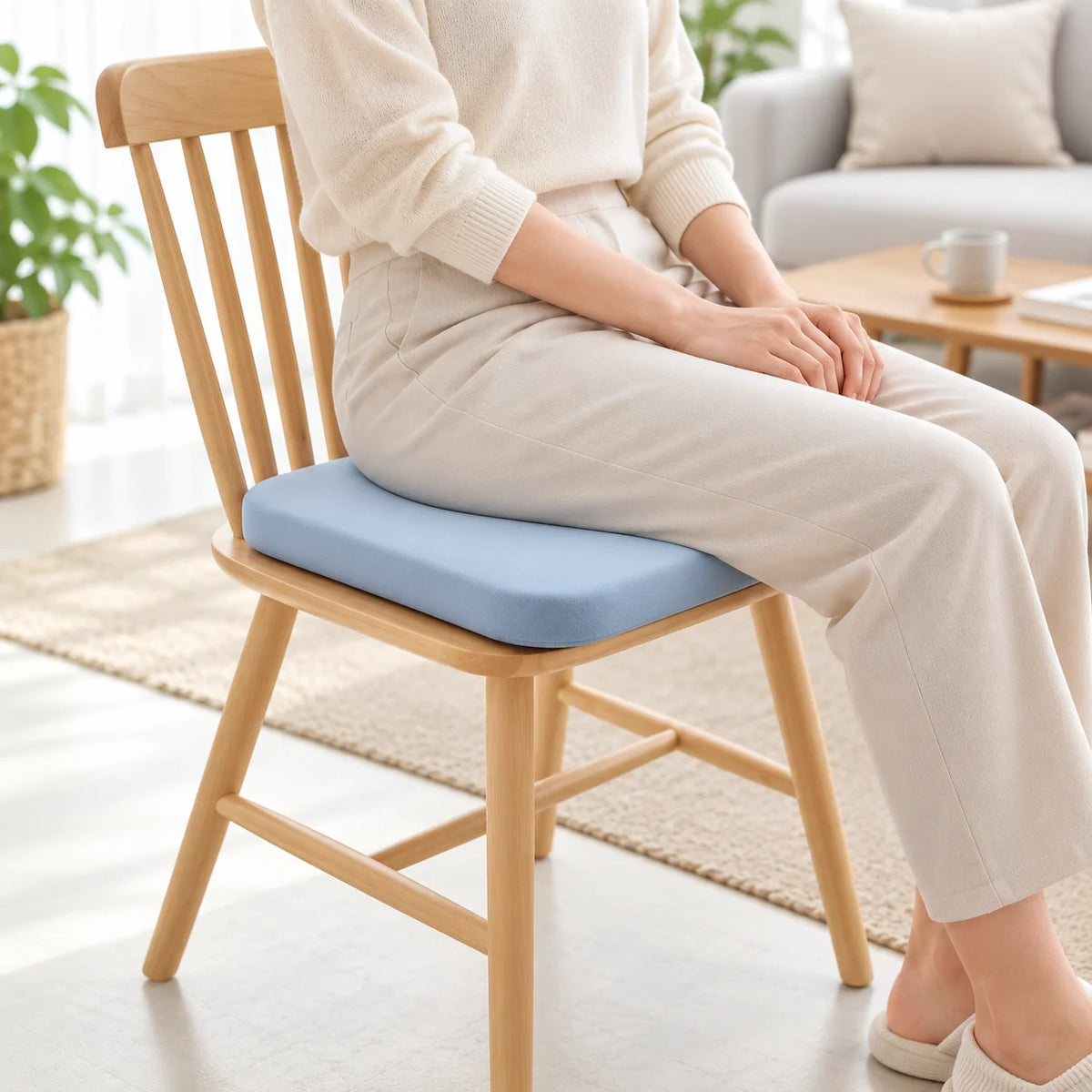 Seat Cushion Memory Foam Ergonomic Tailbone Support
