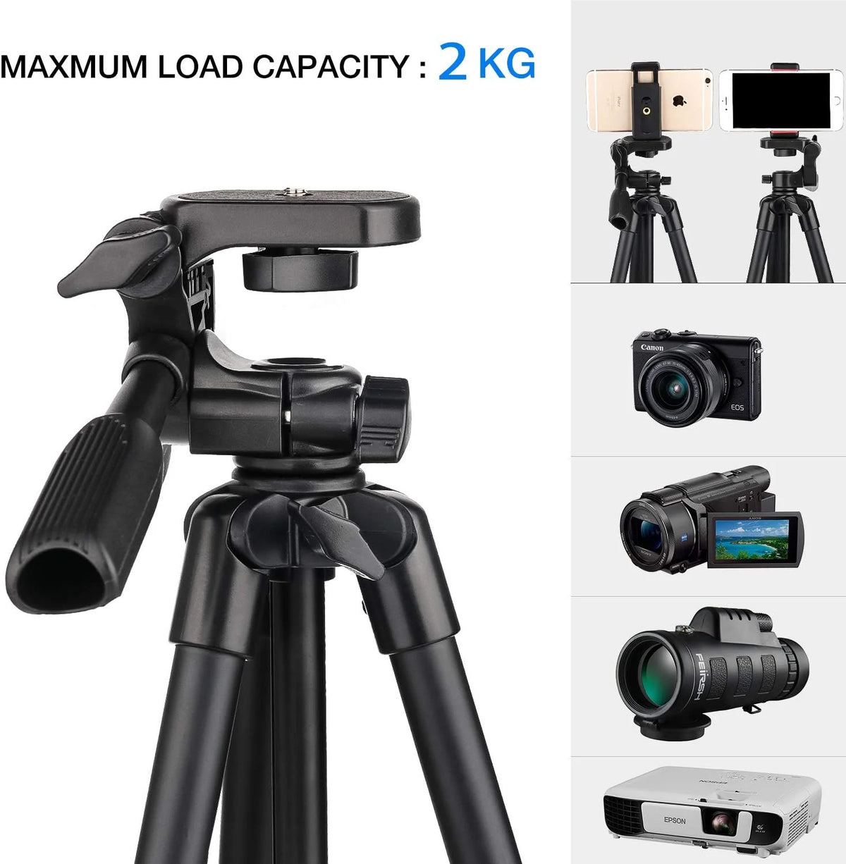 Selfie Tripod Extendable Bluetooth Remote Phone & Camera Adapter