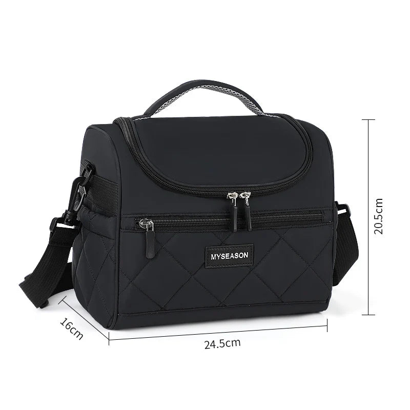 Shoulder Bag Quilted Padded Multiple Compartments & Adjustable Strap