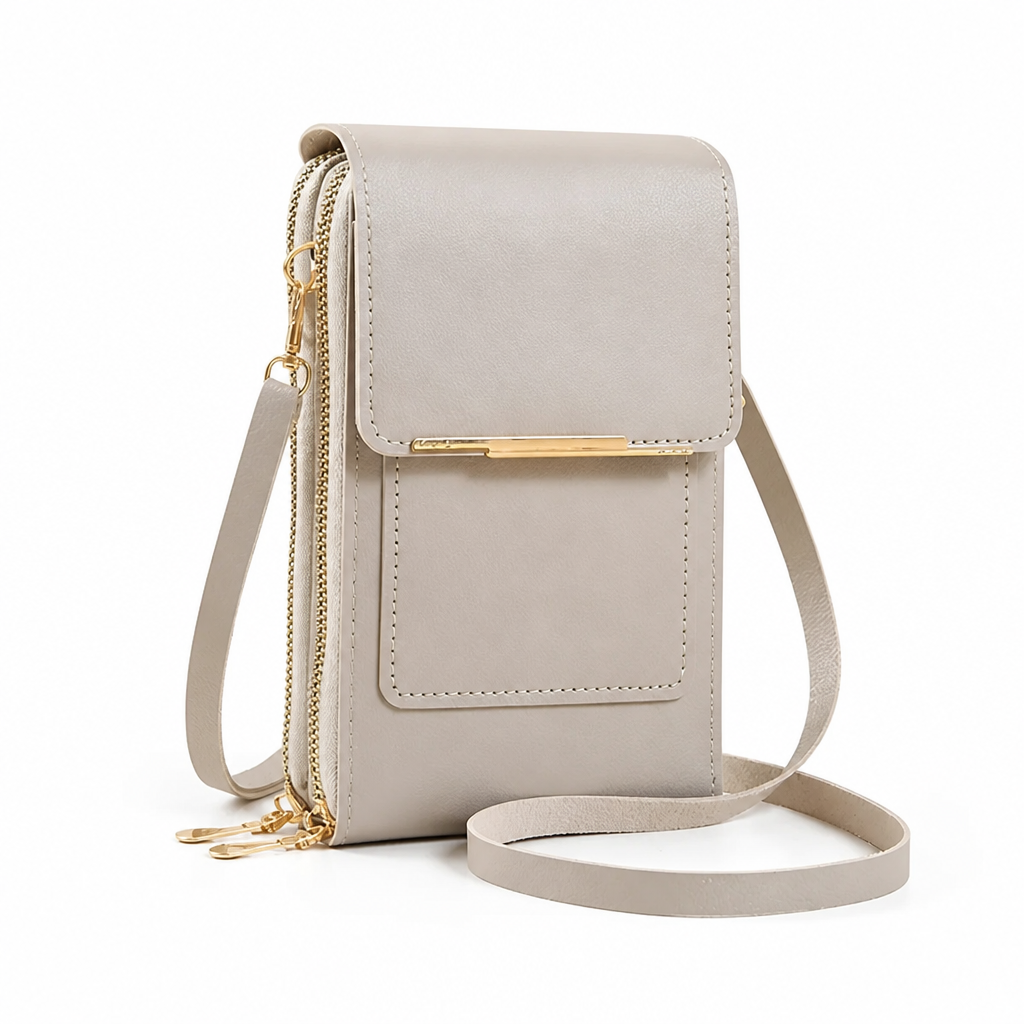 Shoulder Bag Soft Leather RFID-Blocking Waterproof Pockets