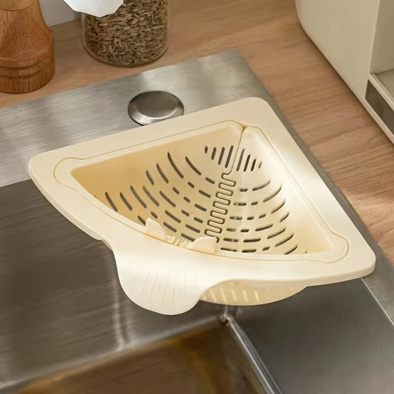 Sink Strainer Triangular Corner Space-Saving Open Slots