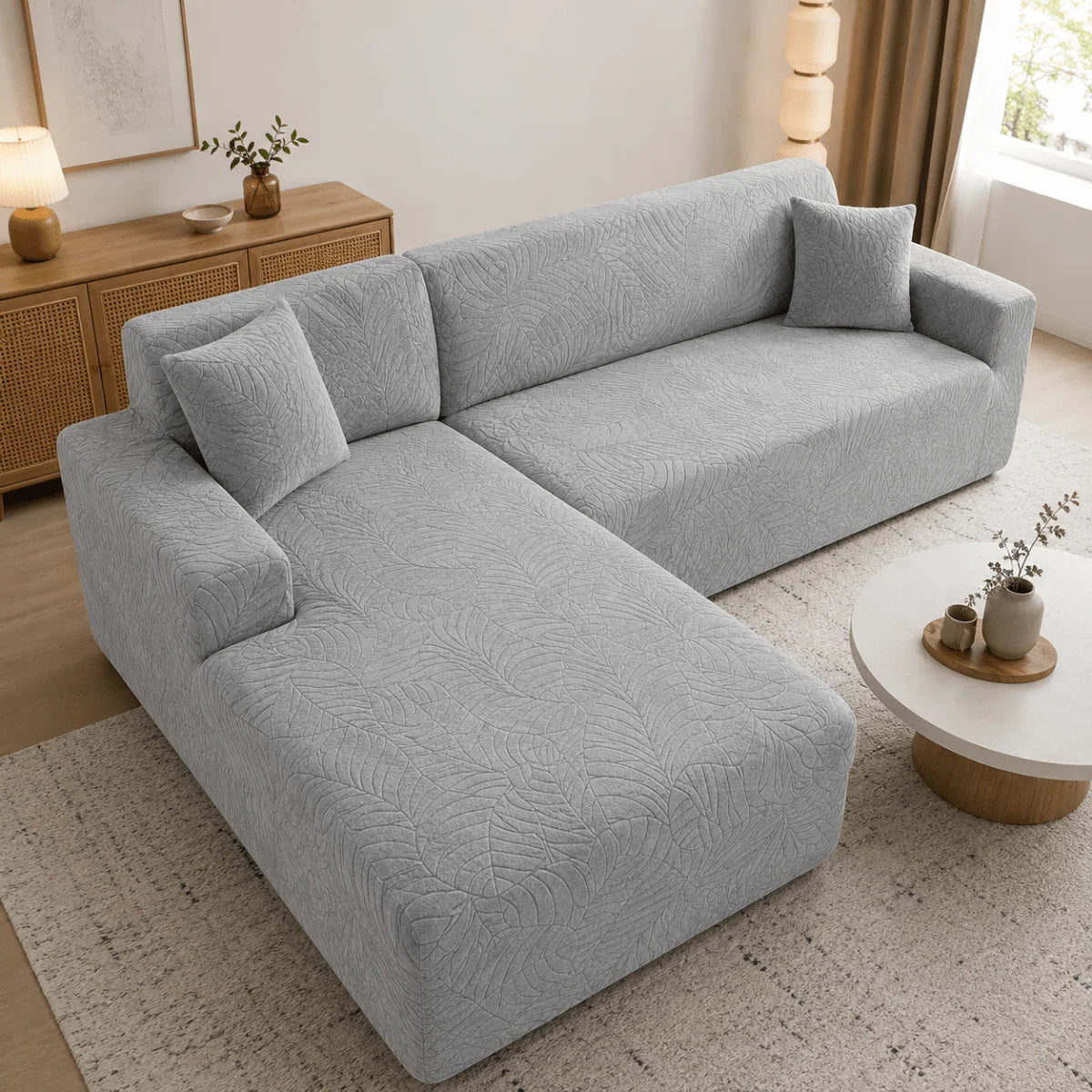 Sofa Cover L-Shaped Polyester Machine-Washable